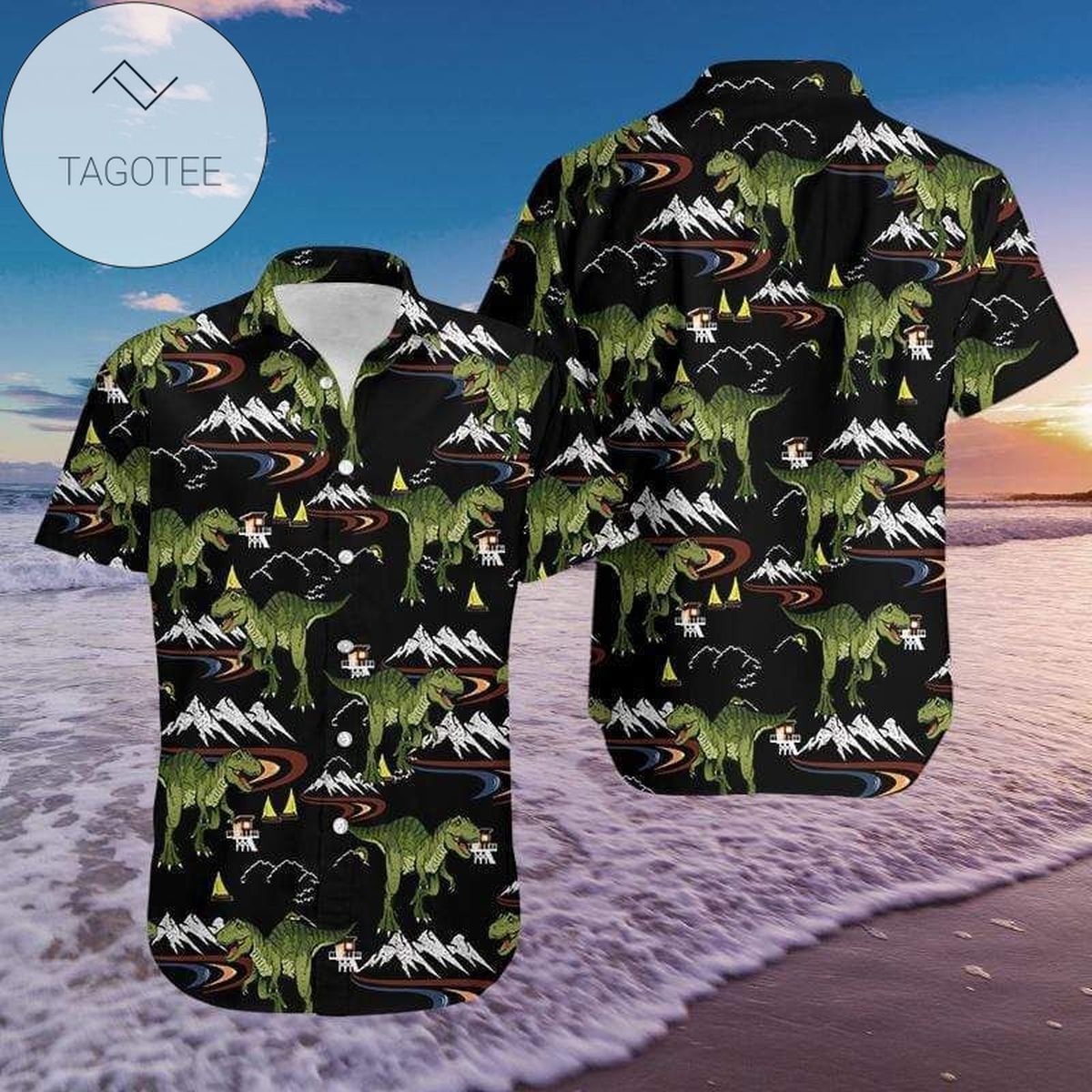 High Quality Hawaiian Aloha Shirts Skull Ying And Yang