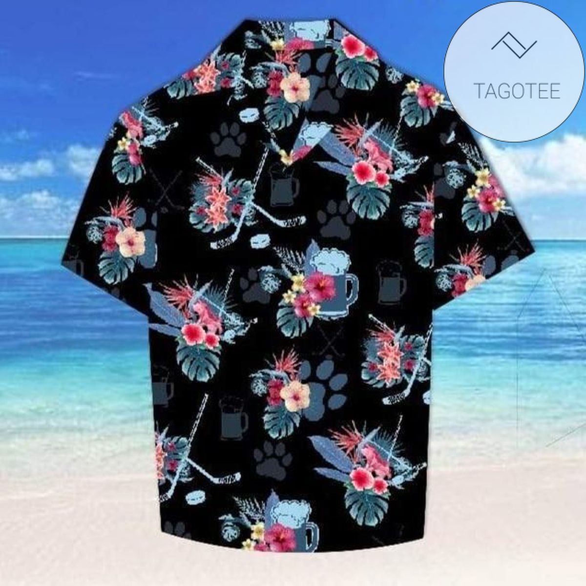 High Quality Hockey And Beer For Life Tropical 2022 Authentic Hawaiian Shirts Dh