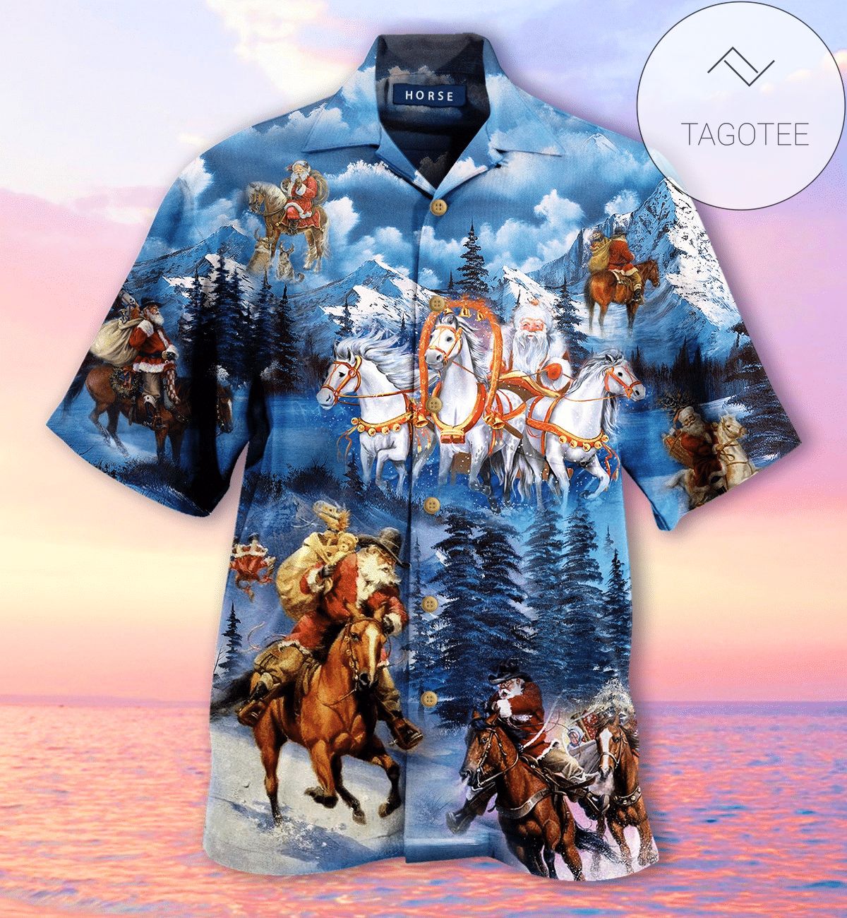 High Quality Horses Racing On Pasture Unisex 2022 Authentic Hawaiian Shirts