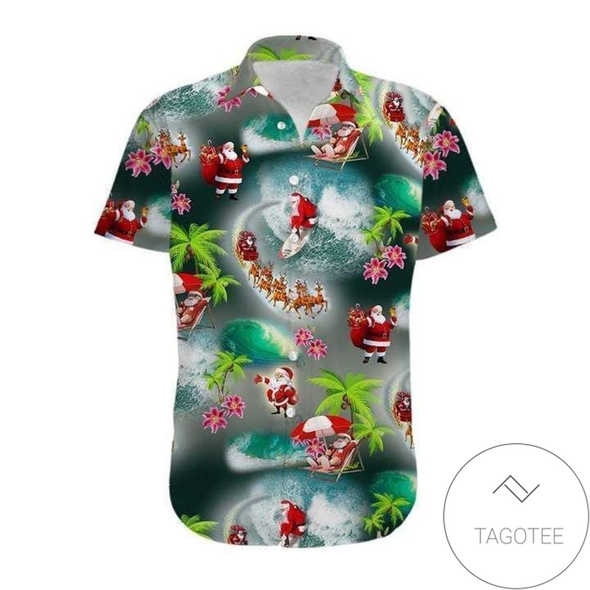 High Quality Santa Claus Hawaiian Aloha Shirts