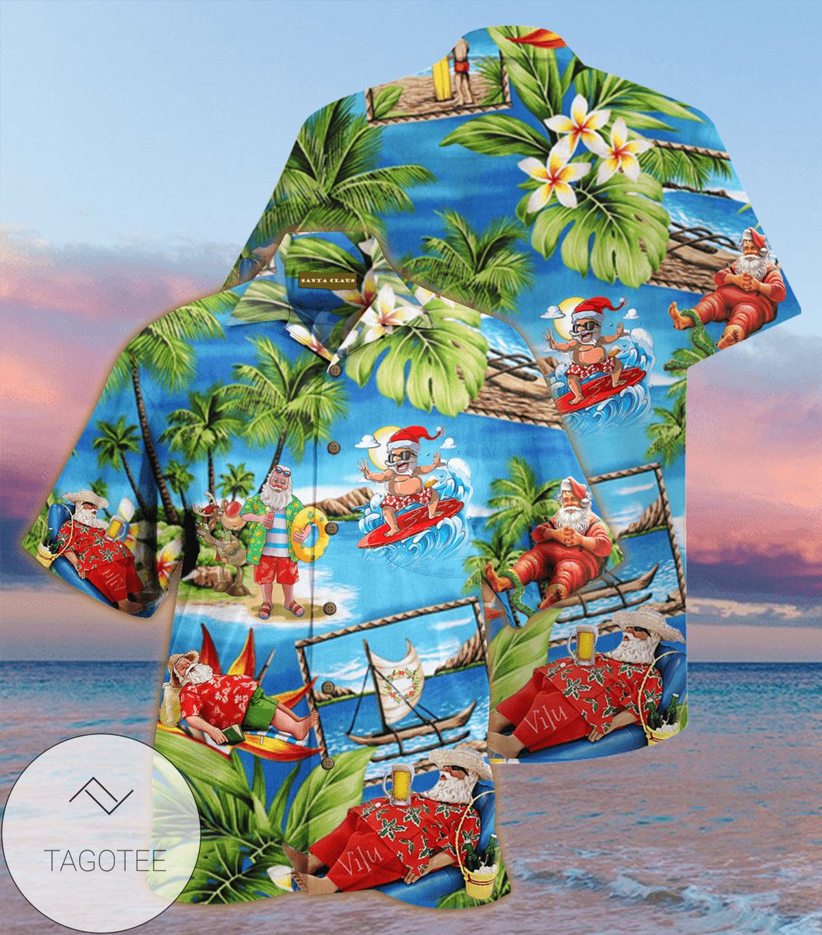 High Quality Santa Claus Around The World 2022 Authentic Hawaiian Shirts 51220h