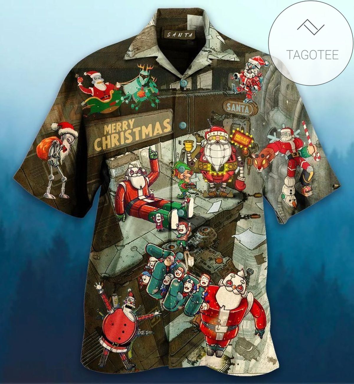 High Quality Santa Claus Racing 2022 Authentic Hawaiian Shirts Dh