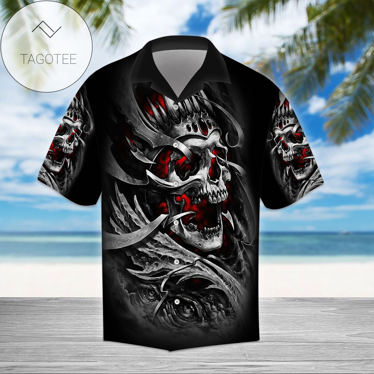 High Quality Skull Hawaiian Shirt