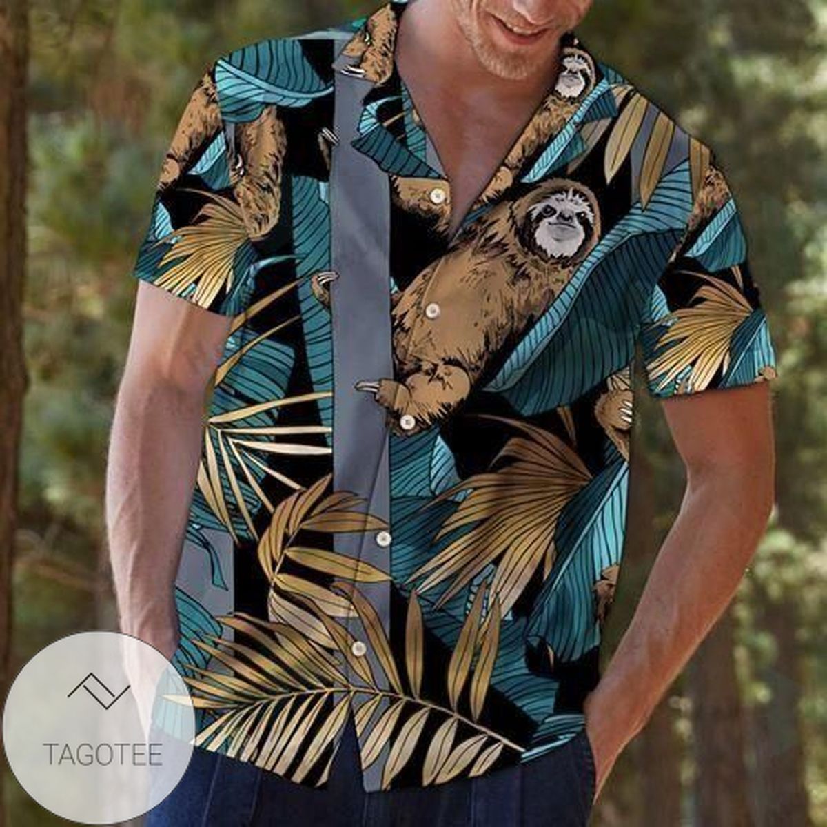 High Quality Tiki Tropical Leaves Aloha Authentic Hawaiian Shirt 2022s V