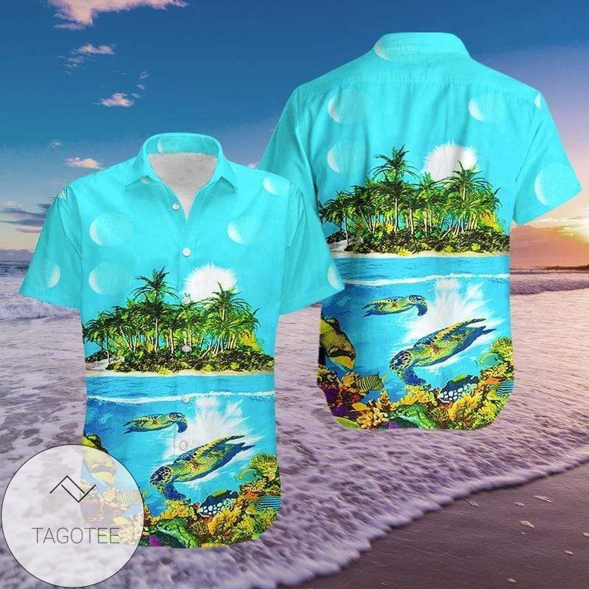 High Quality Tropical Dolphins Hawaiian Aloha Shirts Dh