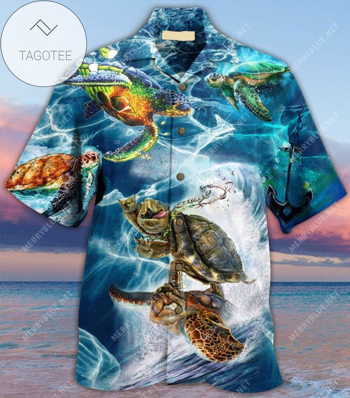 High Quality Turtles Hibiscus Tropical Hawaiian Aloha Shirts