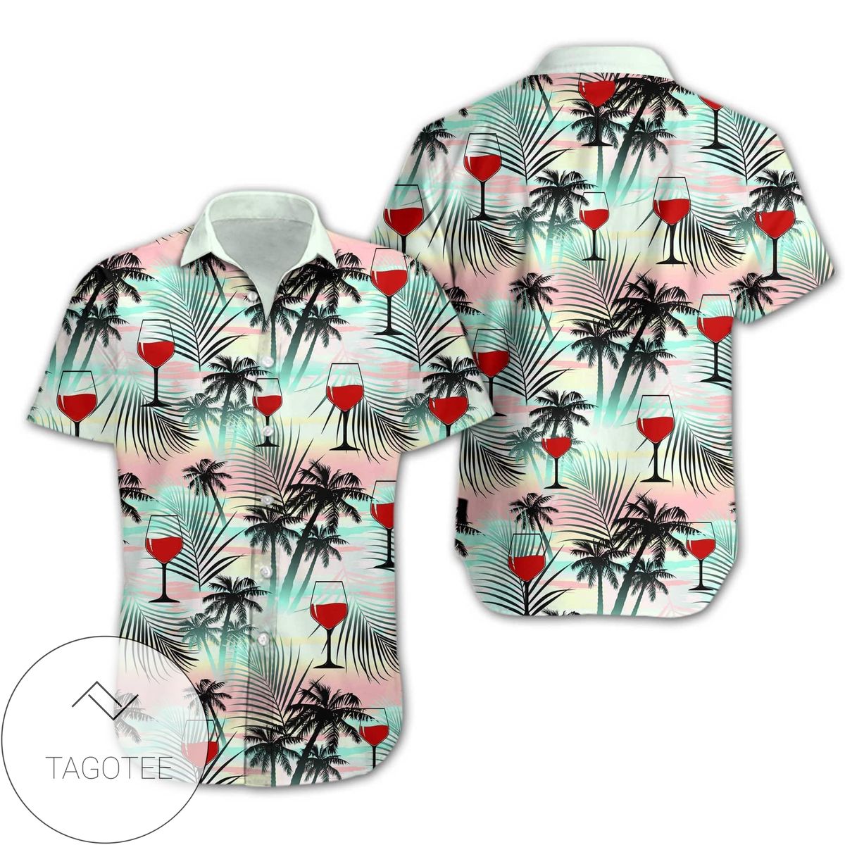 High Quality Wine Black Tropical 2022 Authentic Hawaiian Shirts