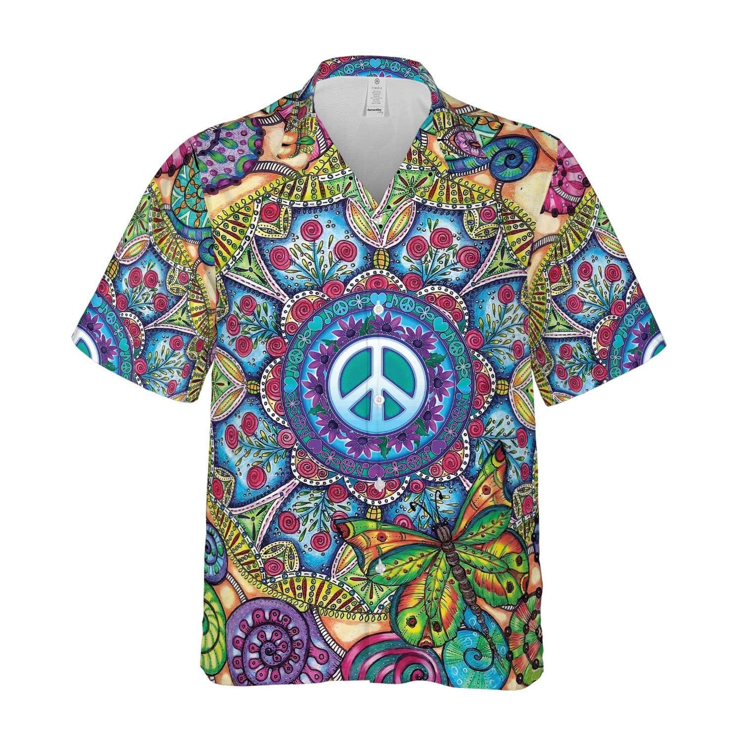 Hippie Cat Hawaiian Shirt For Men Women