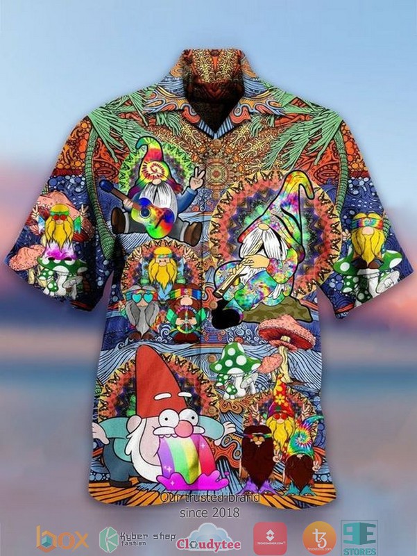 Hippie Grandfather Peace Symbol bus Hawaiian Shirt