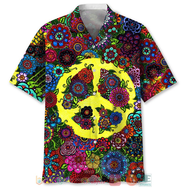 Hippie Beach pattern Hawaiian Shirt