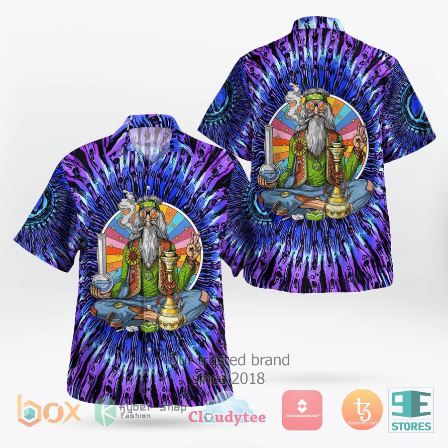 Hippie Guitar Abstract Hawaiian Shirt