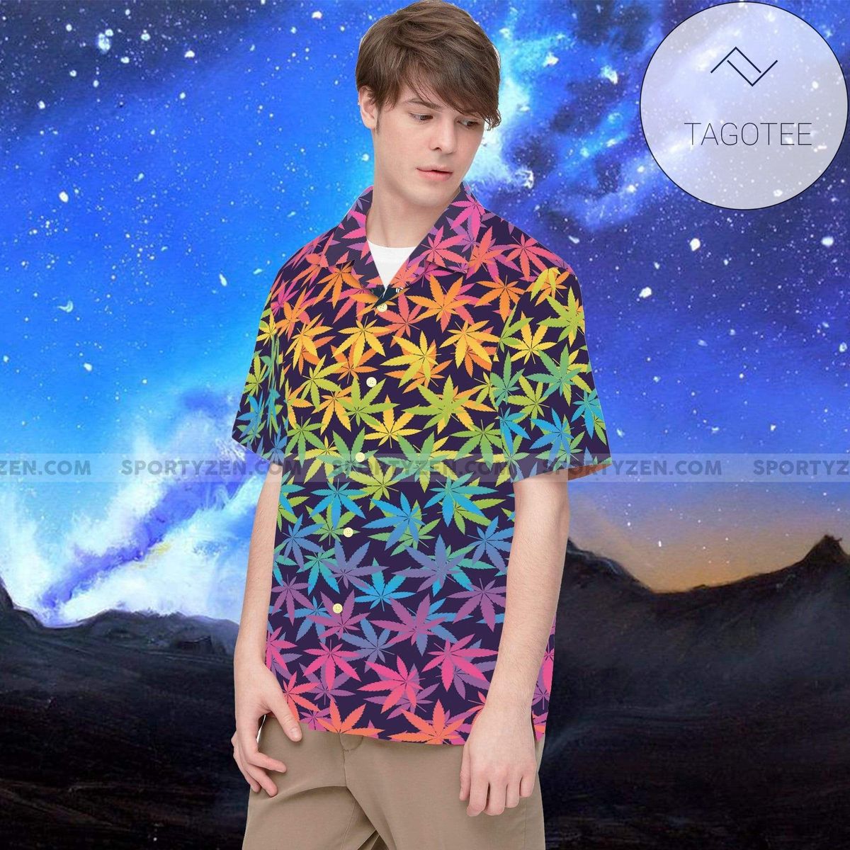 Hippie Vintage Trippy Mushroom Hawaiian Shirt