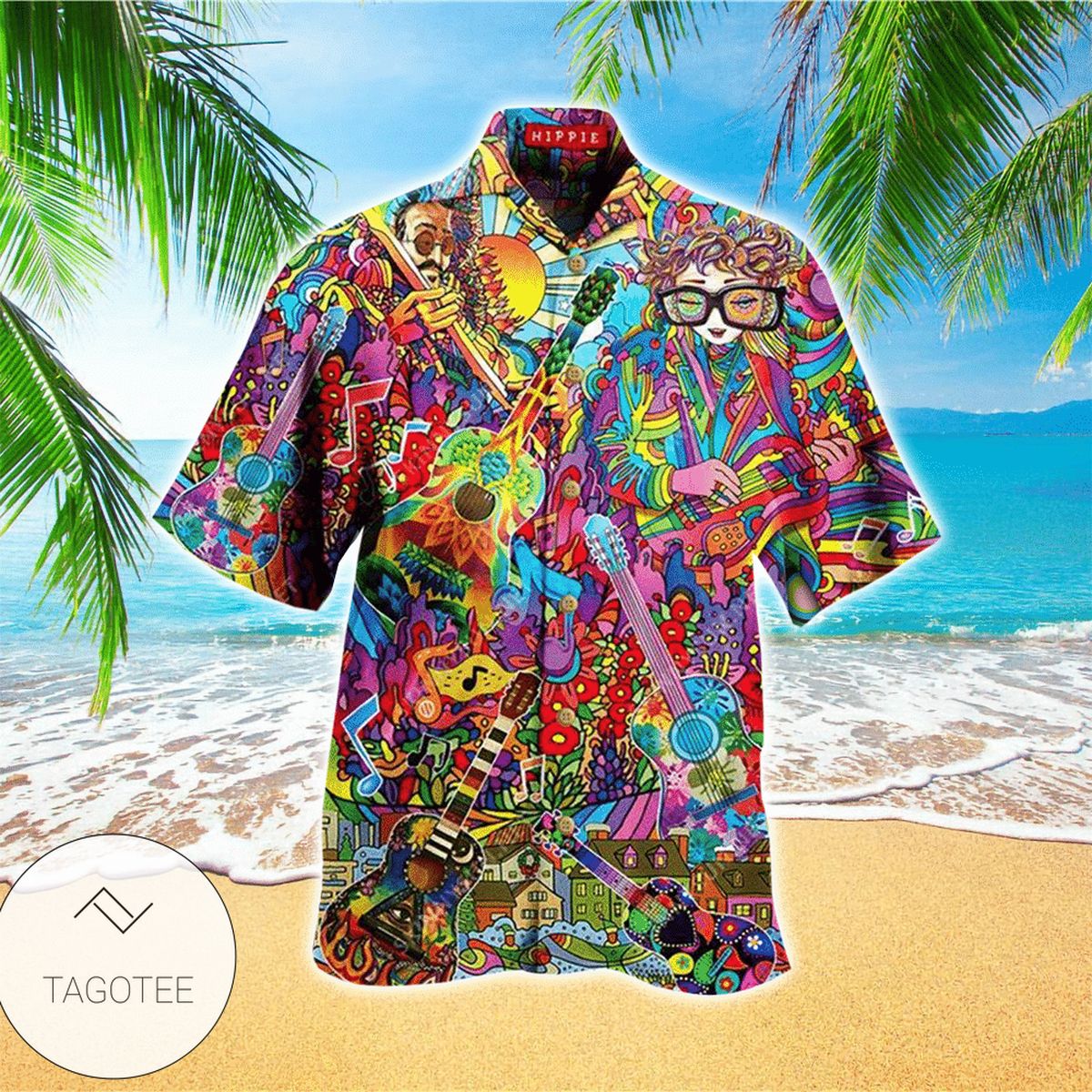 Hippies Gnome Peace Hawaiian Shirt