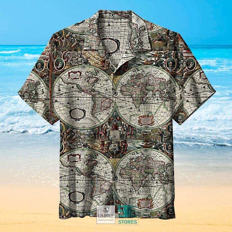 Hippie Man playing guitar Color Hawaiian Shirt