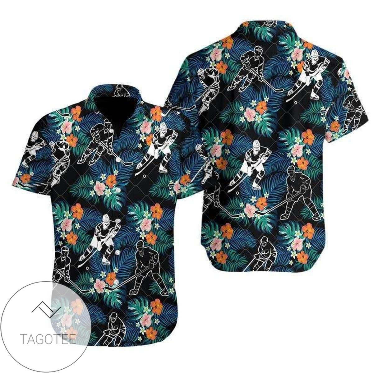 Hockey Hawaiian Shirt Perfect Hockey Clothing