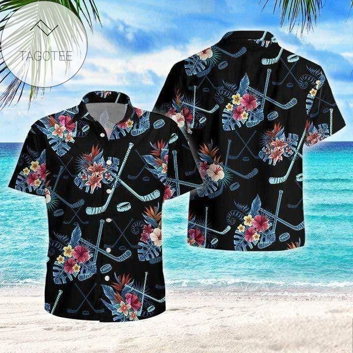 Hockey Tropical Hawaiian Aloha Shirts 317h