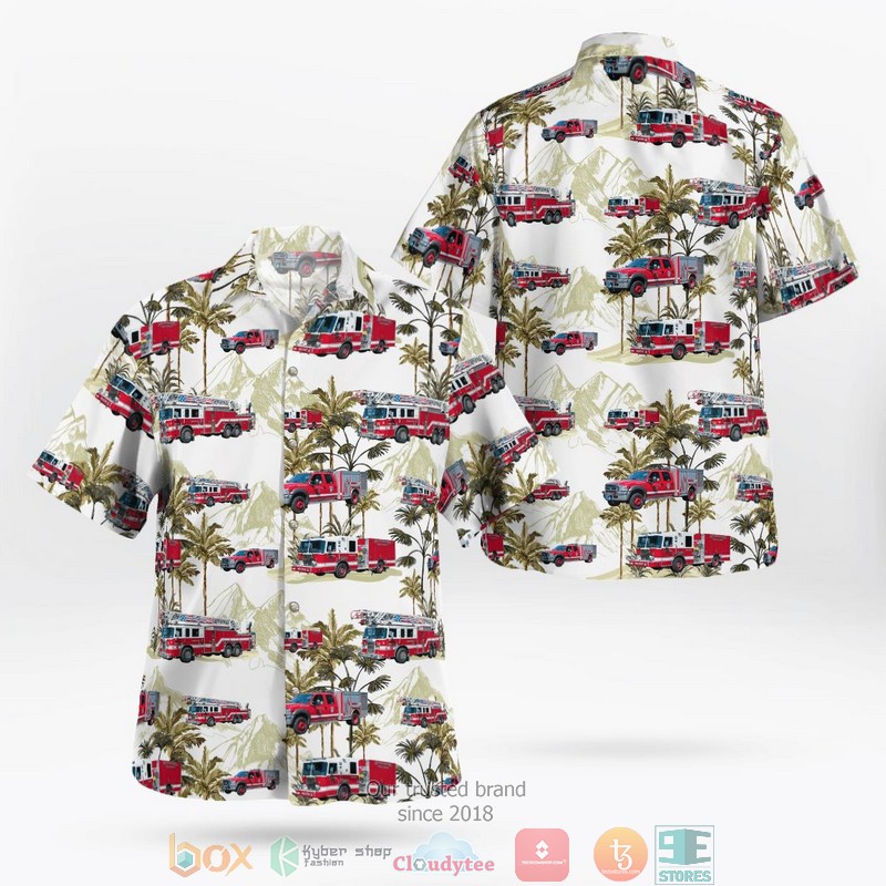 Hollywood Volunteer Fire Department Maryland Fleet Hawaiian Shirt