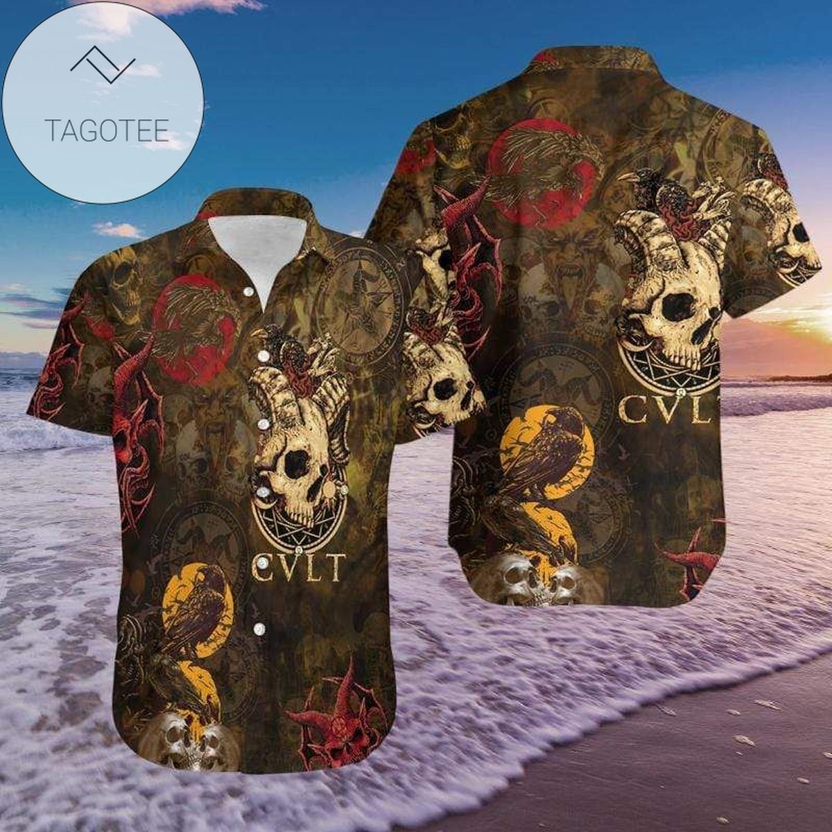 Honor Skull Wing Tattoo Gothic Grey Unisex Hawaiian Shirts