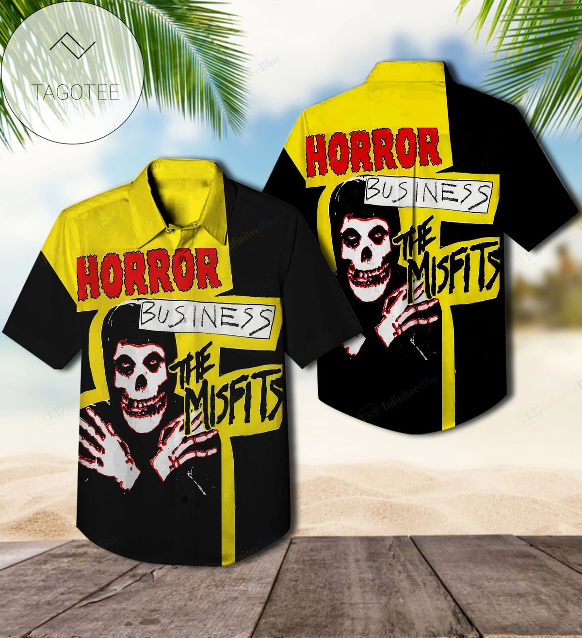 Horror Blue Eyes Halloween Scary Hawaiian Aloha Shirts