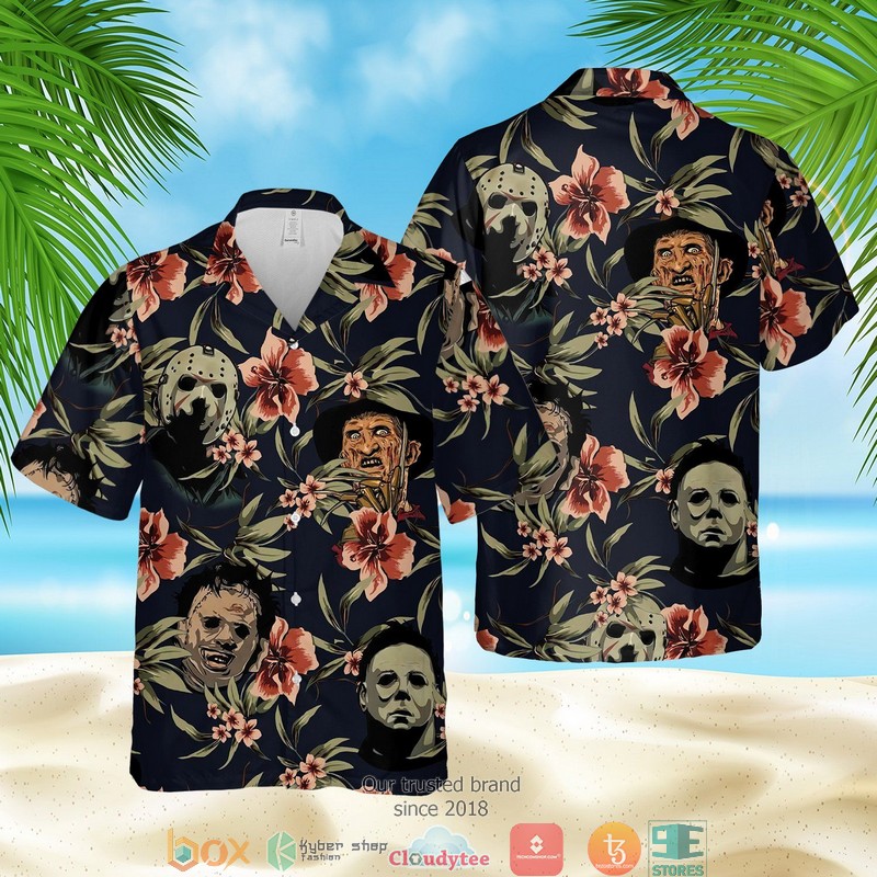 Horror Characters flowers Hawaiian Shirt