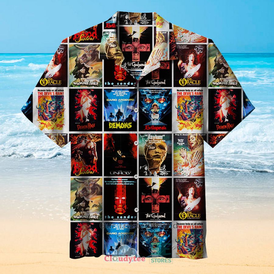 Horror Demons Monster Vintage Trash Movie Posters Hawaiian Shirt