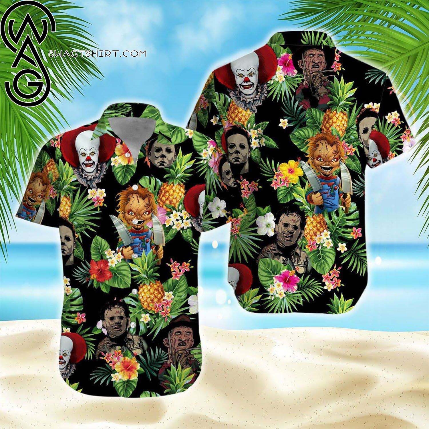 Hollywood All Over Print Summer Hawaiian Shirt