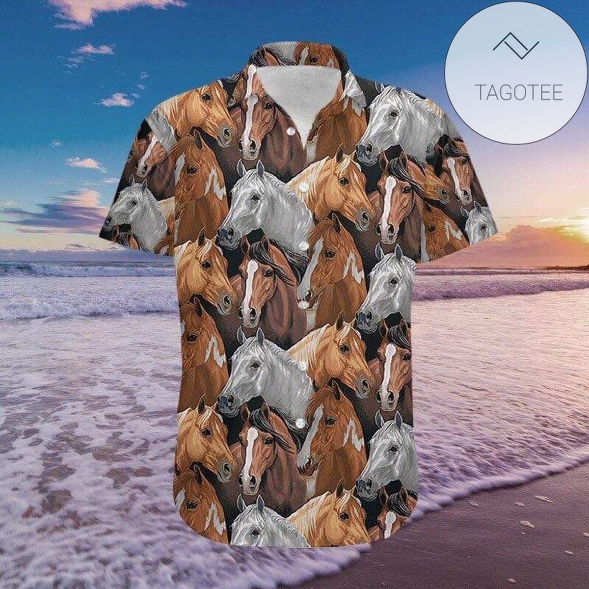 Horse Camo Hawaiian Aloha Shirts