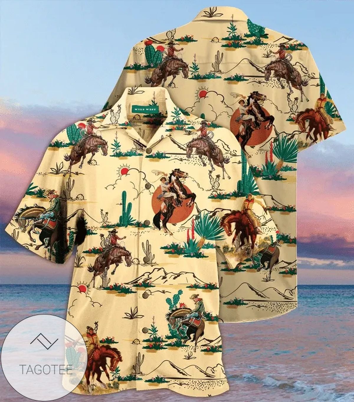 Horse Hawaii Shirt Brown White Horses Tropical Pattern Hawaiian Aloha Shirt