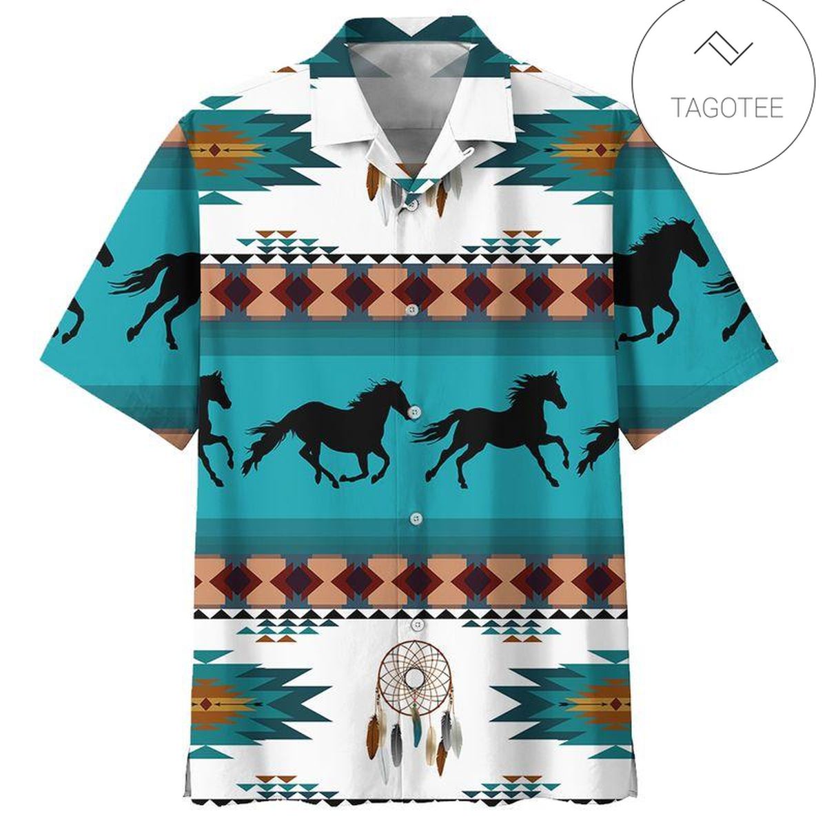 Horse Hawaiian Shirt American Flag Horse Horse Lover Hawaii Aloha Shirt