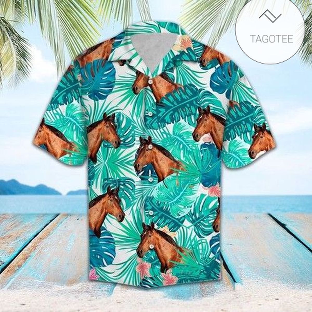 Horse Hawaiian Shirt Horse Herd Cowboy Pattern Horse Lover Hawaii Aloha Shirt