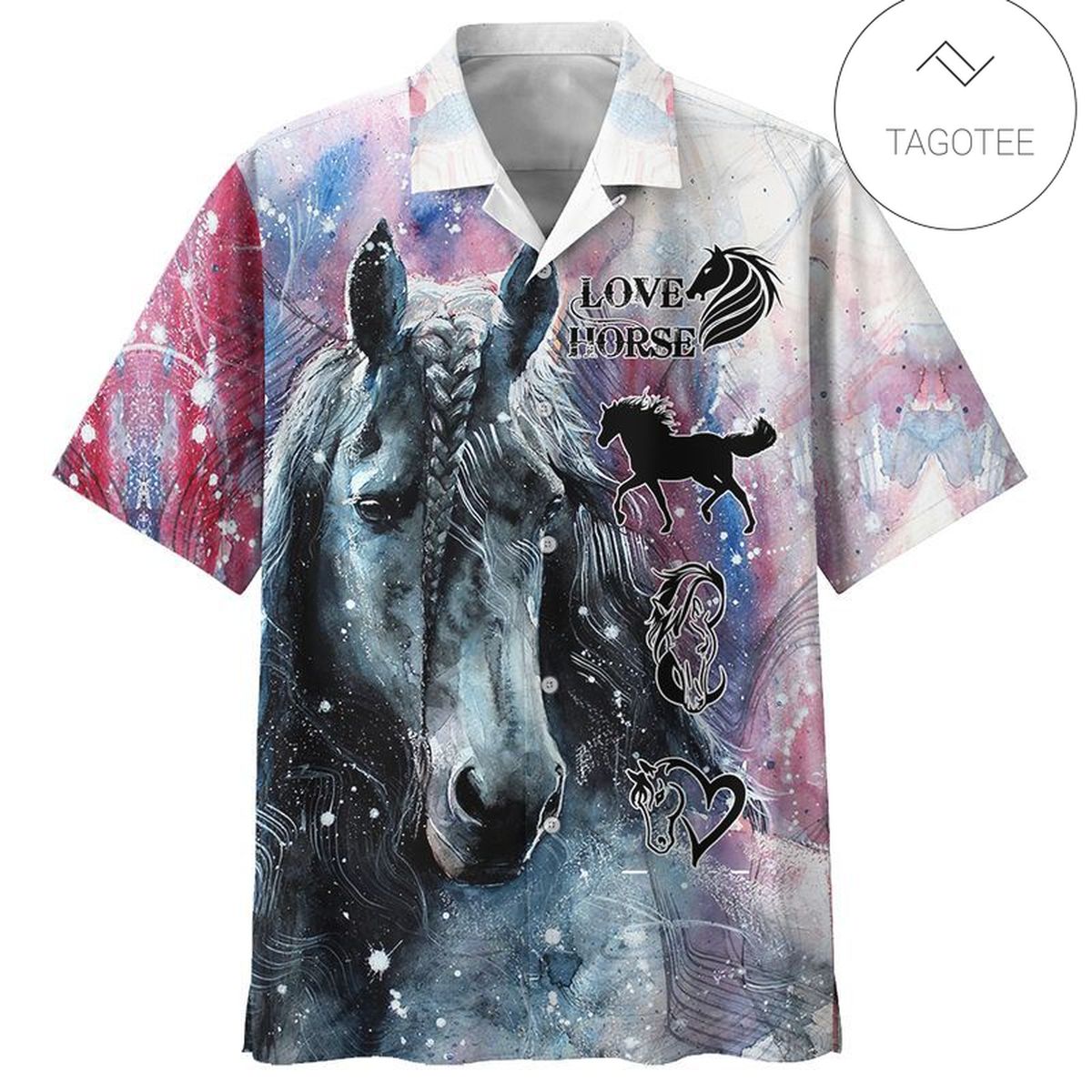 Horse Hawaiian Shirt Love Horse Torn American Flag Horse Lover Hawaii Aloha Shirt