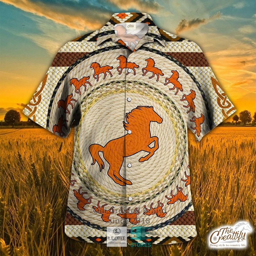 Horse Floral Diamond Hawaiian Shirt