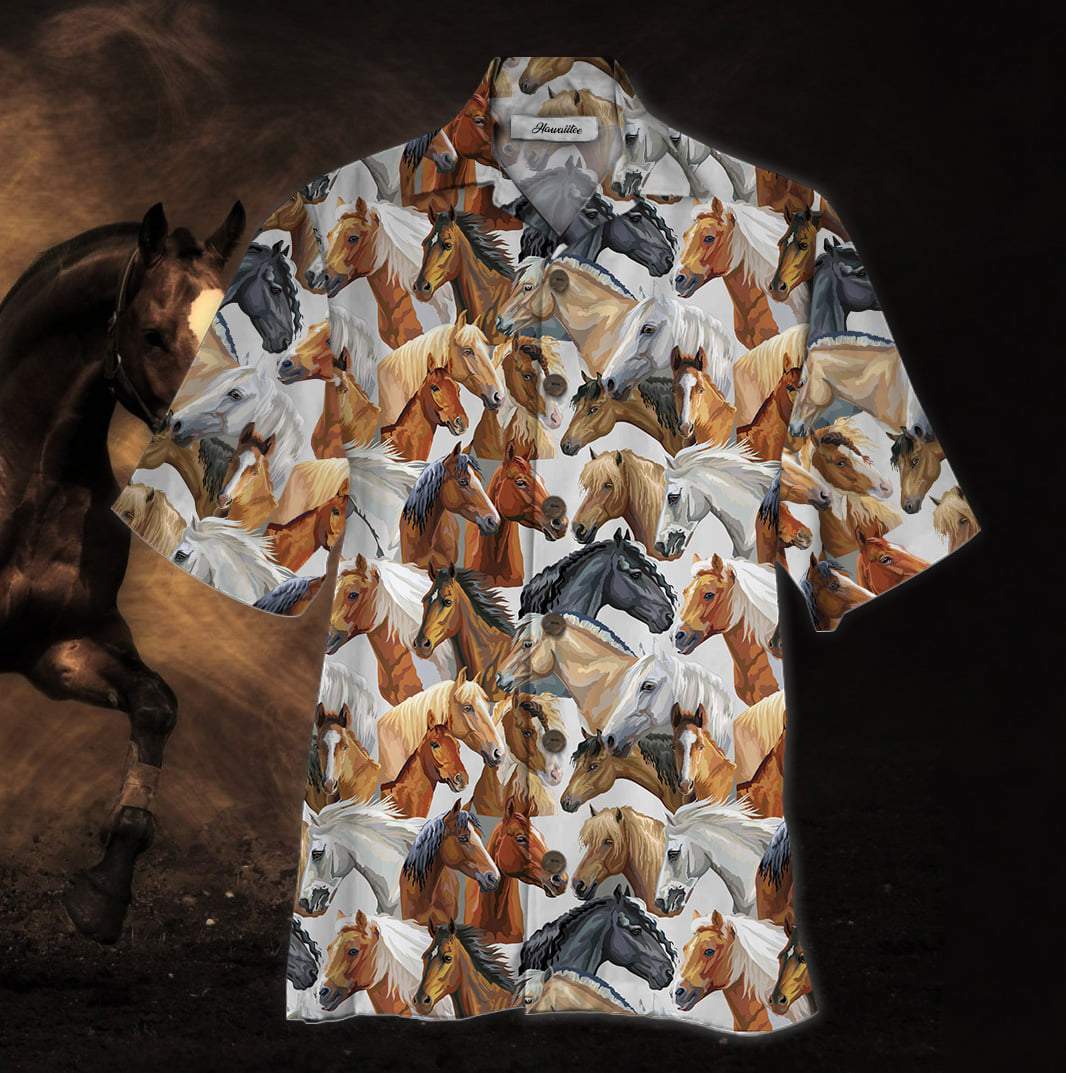 Horse King In The Fire Hawaiian Shirt For Men Women