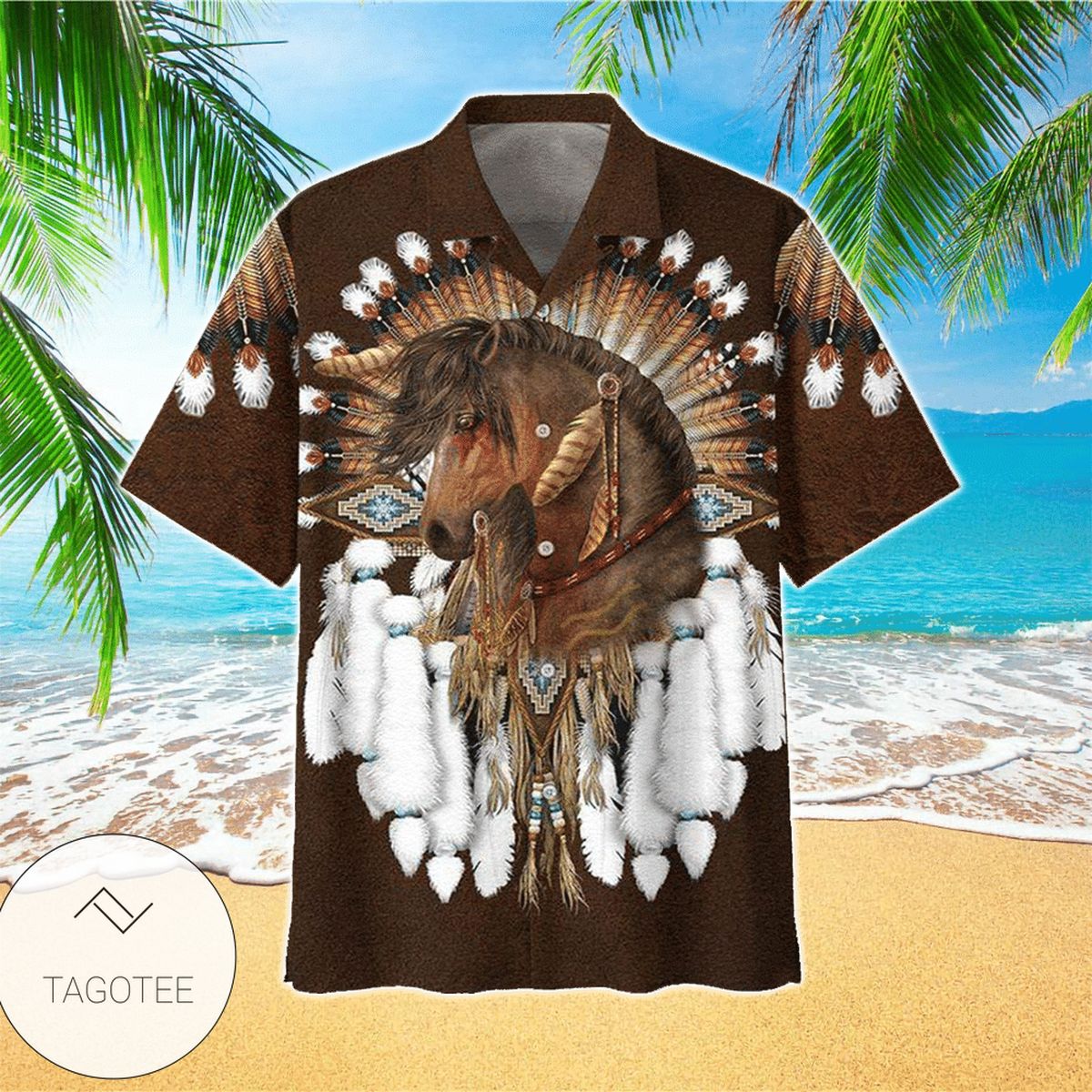 Horses Hawaiian Shirt Horses With Sunflowers Hawaii Tshirt