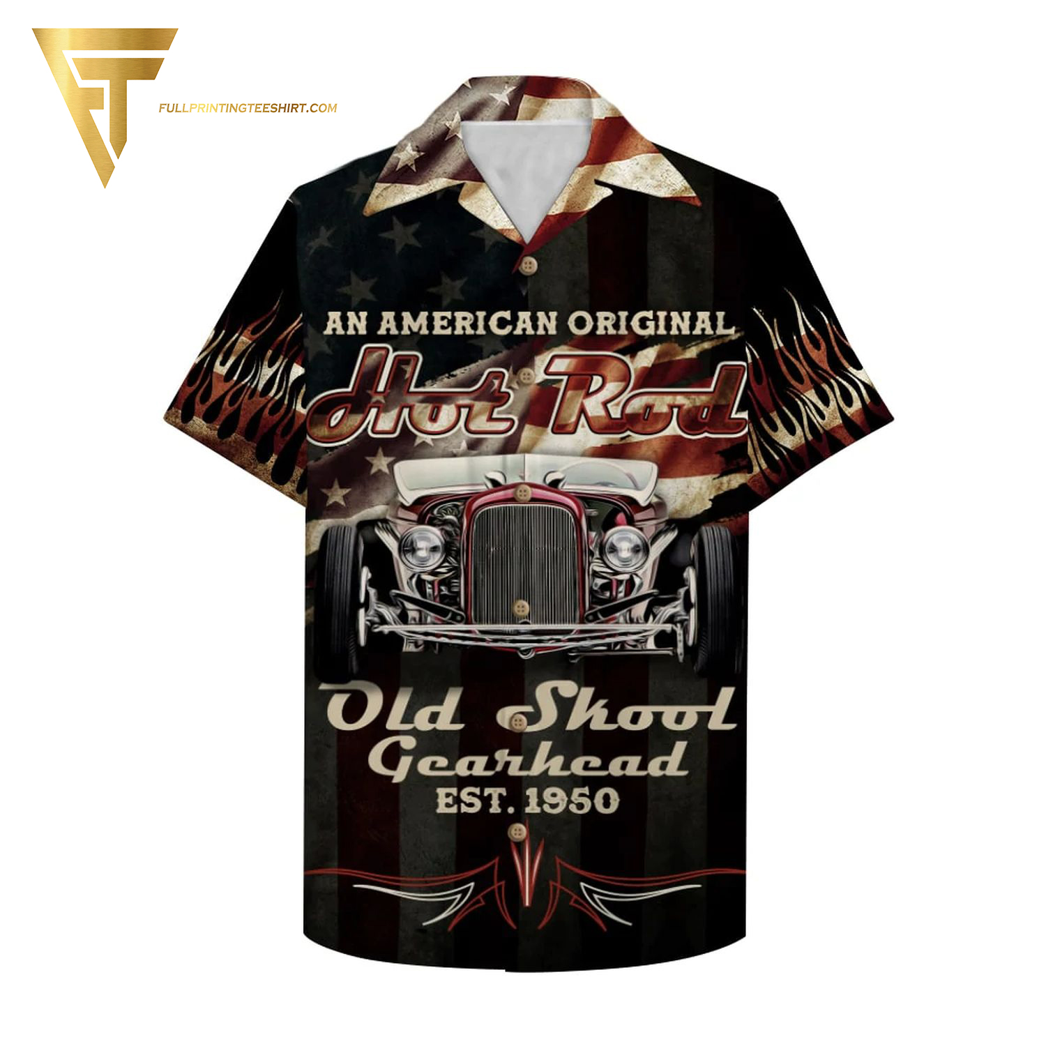 Hot Rod Magazine Full Printing Hawaiian Shirt