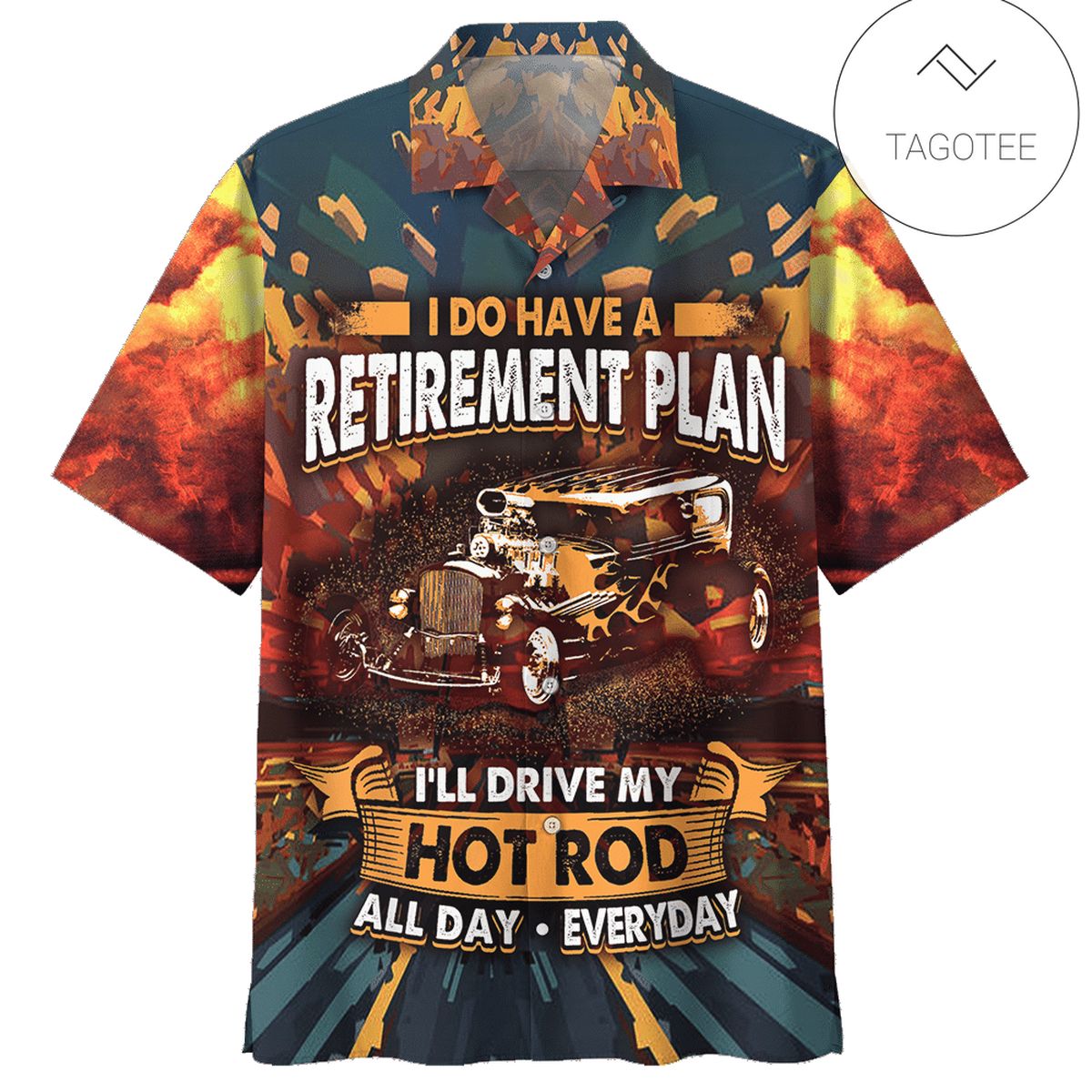 Hot Rod Hawaiian Shirt Hot Rod Show Girl Hot Rod Pattern Hawaii Aloha Shirt