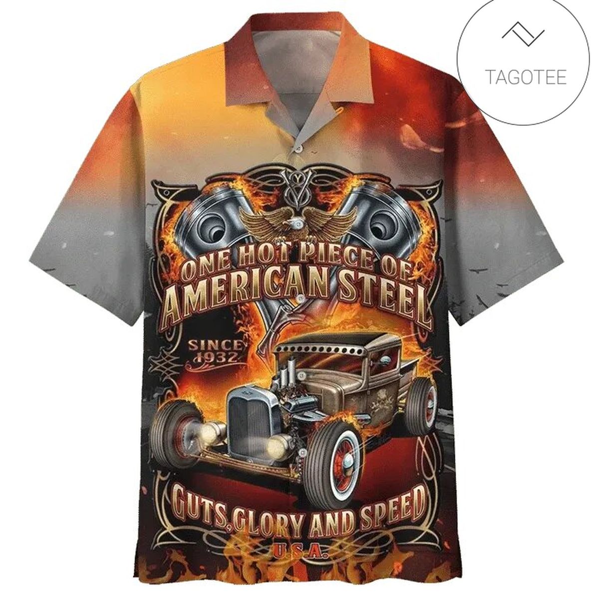 Hot Rod Hawaiian Shirt Hot Rodding Usa Hawaii Aloha Shirt