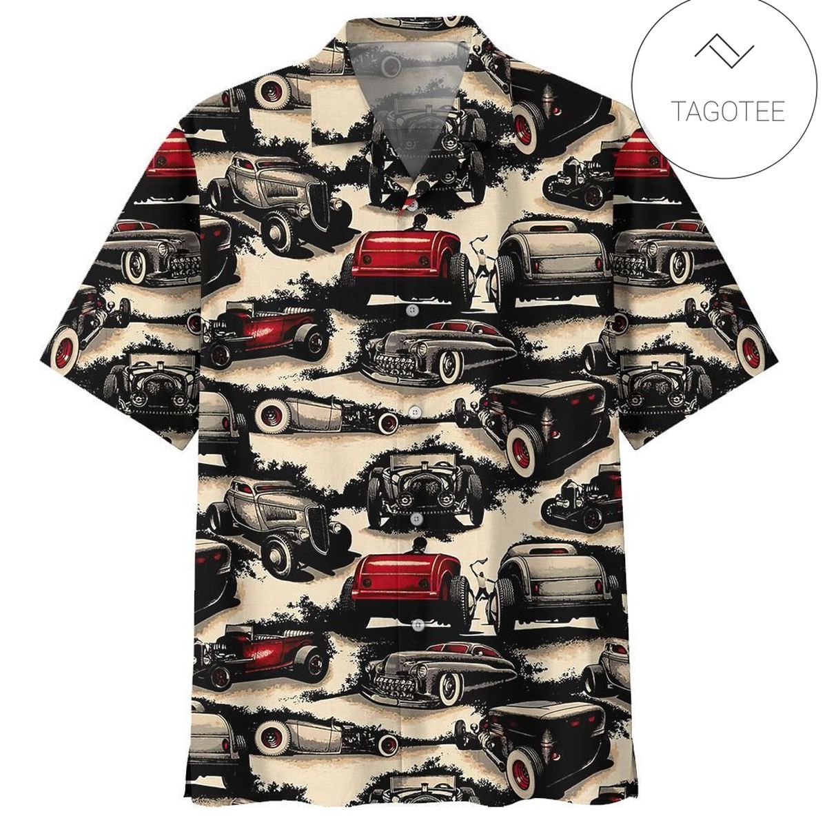 Hot Rod Hawaiian Shirt That’s Right I Still Pllay With Cars Yellow Hot Rod Brown Hawaii Aloha Shirt