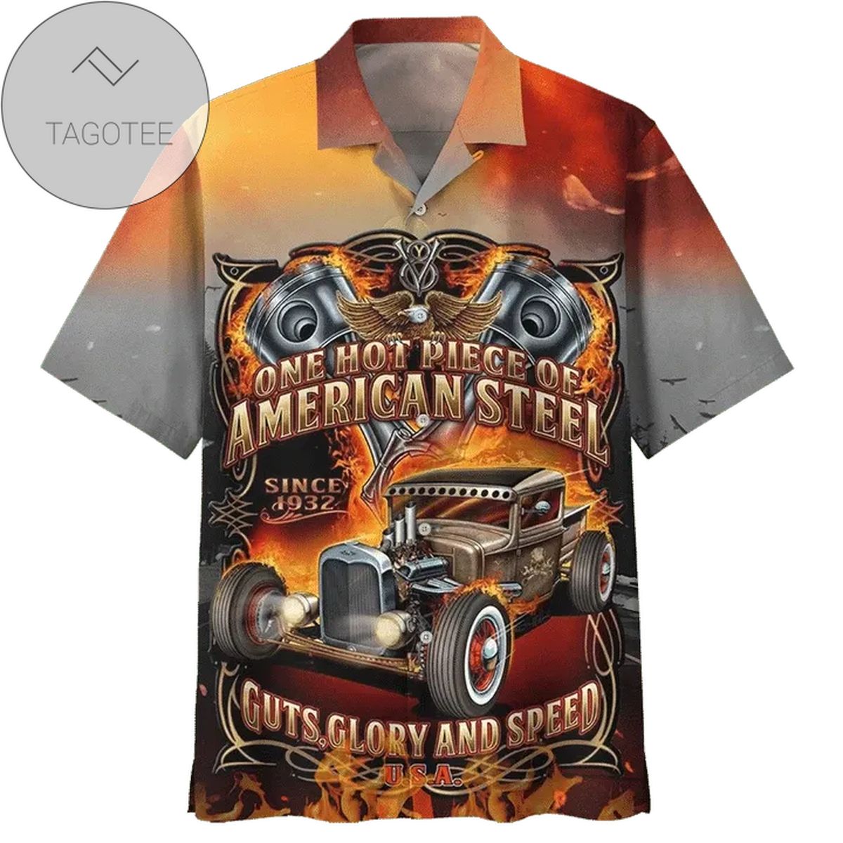 Hot Rod Hawaiian Shirt Vintage Hot Rod Service And Repair Mechanic On Duty Hawaii Aloha Shirt