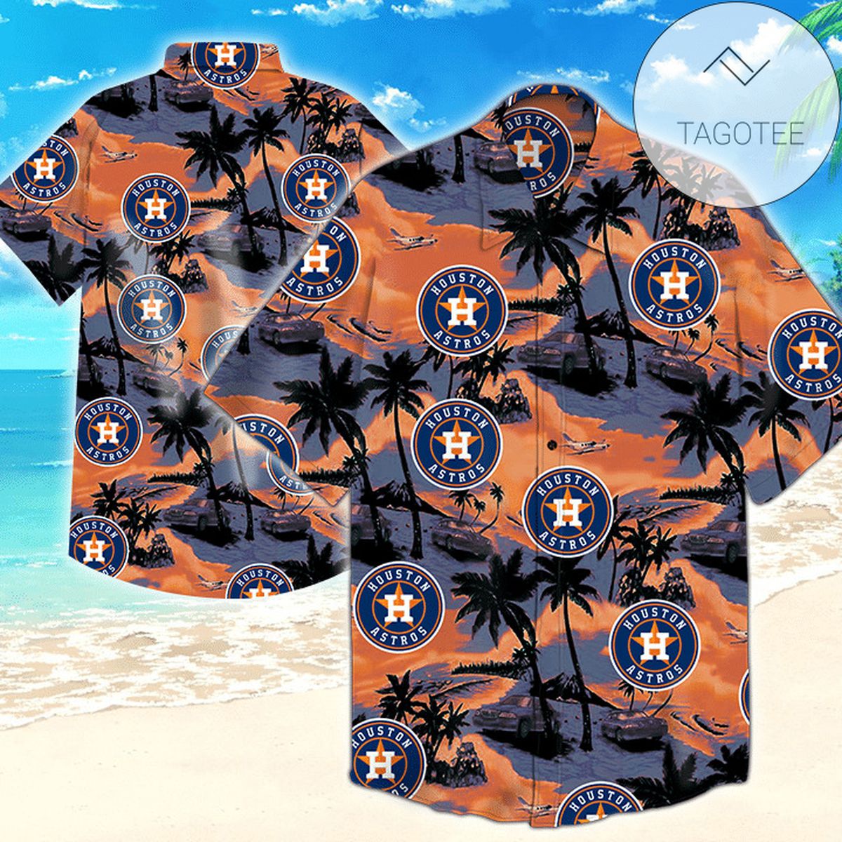 Houston Astros Orange Hawaiiain Shirt