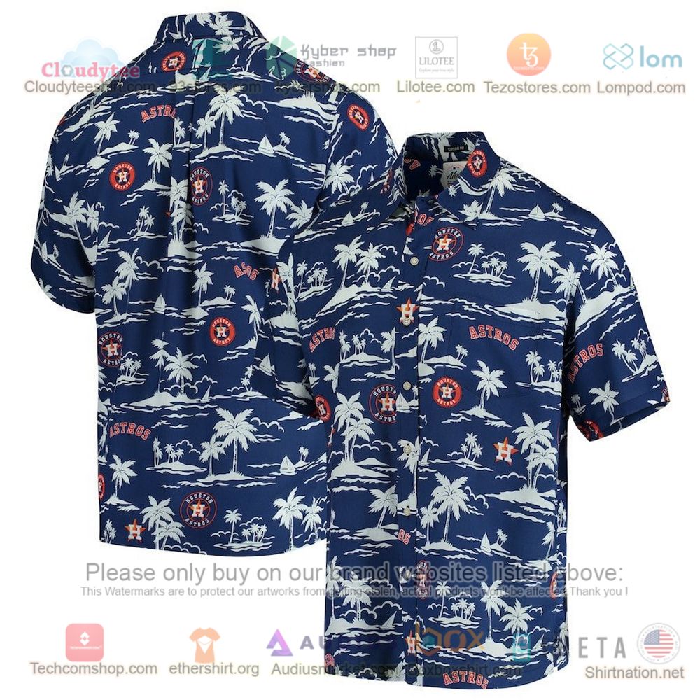 Houston Cougars Floral Button Up Hawaiian Shirt