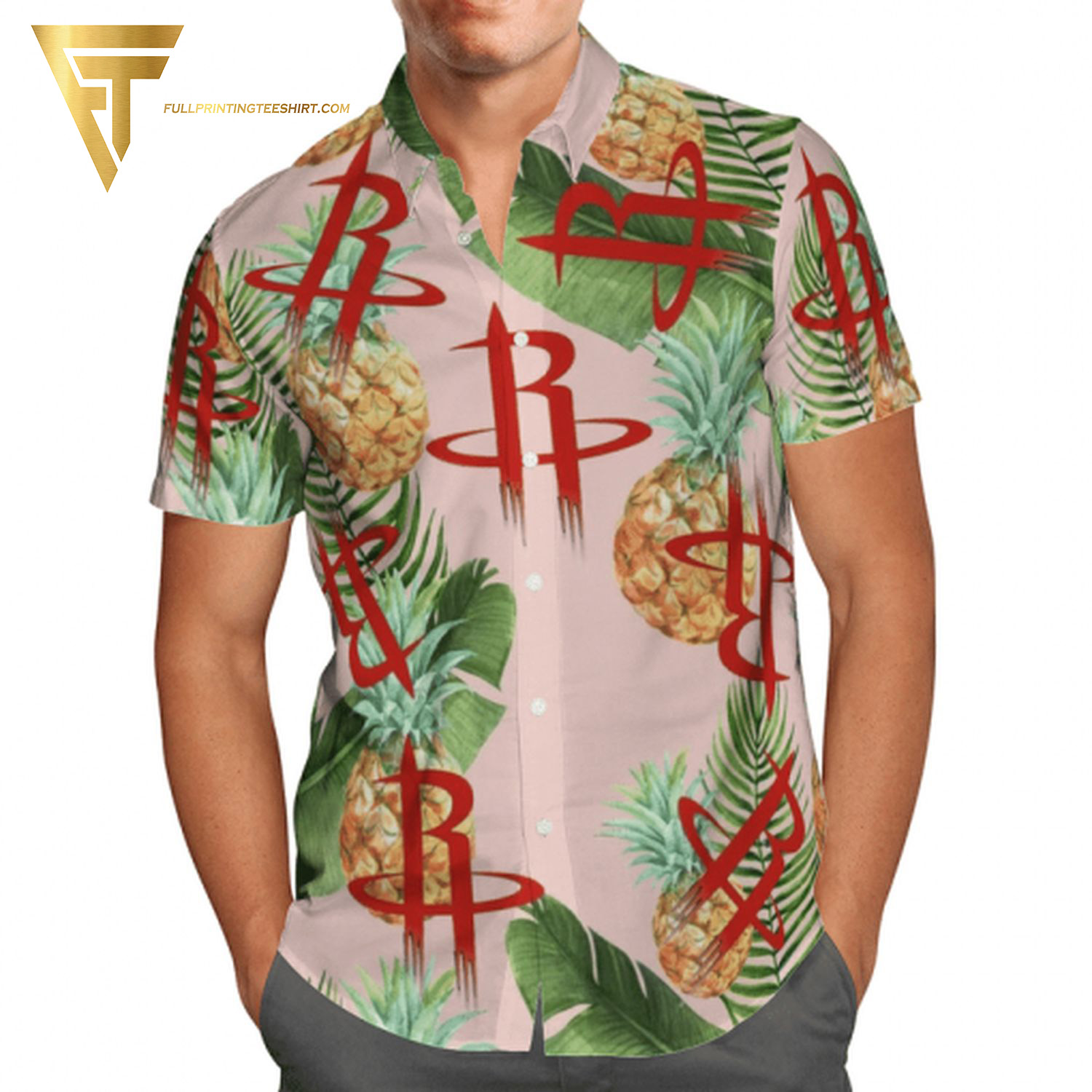 Houston Texans Coconut Tree Summer Aloha Hawaiian Shirt