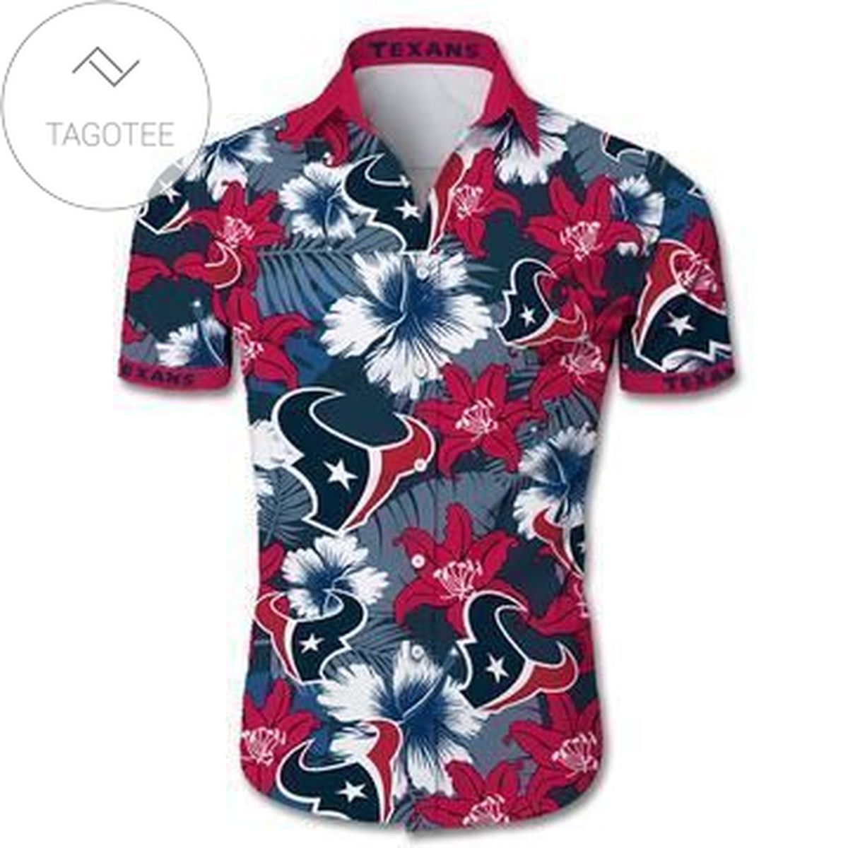 Houston Texans LV All Over Print Summer Short Sleeve Hawaiian Beach Shirt