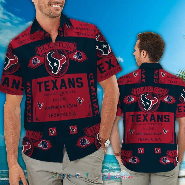 Houston Texans Ocean Fishes Hawaiian Shirt Beach Short