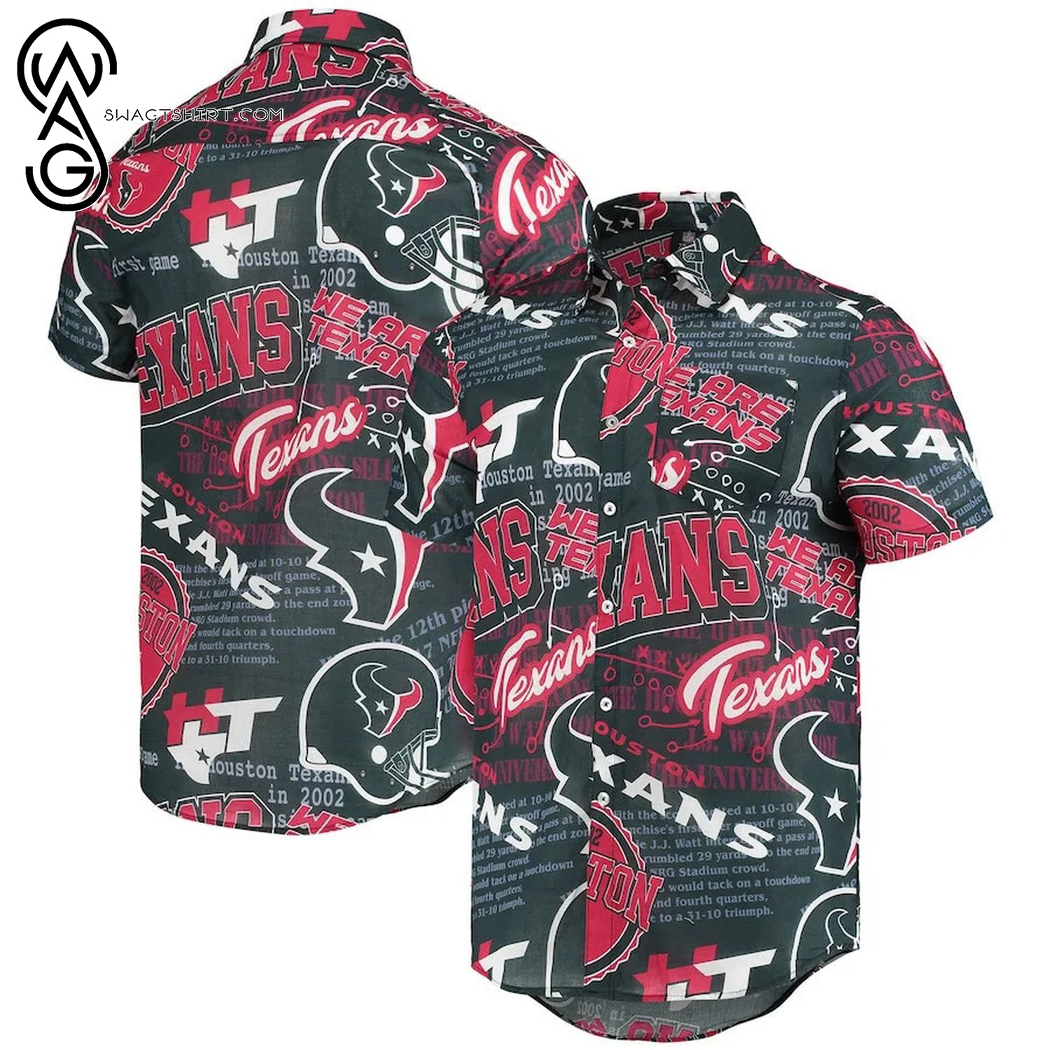 Houston Texans Sports Logo And Floral Summer Aloha Hawaiian Shirt