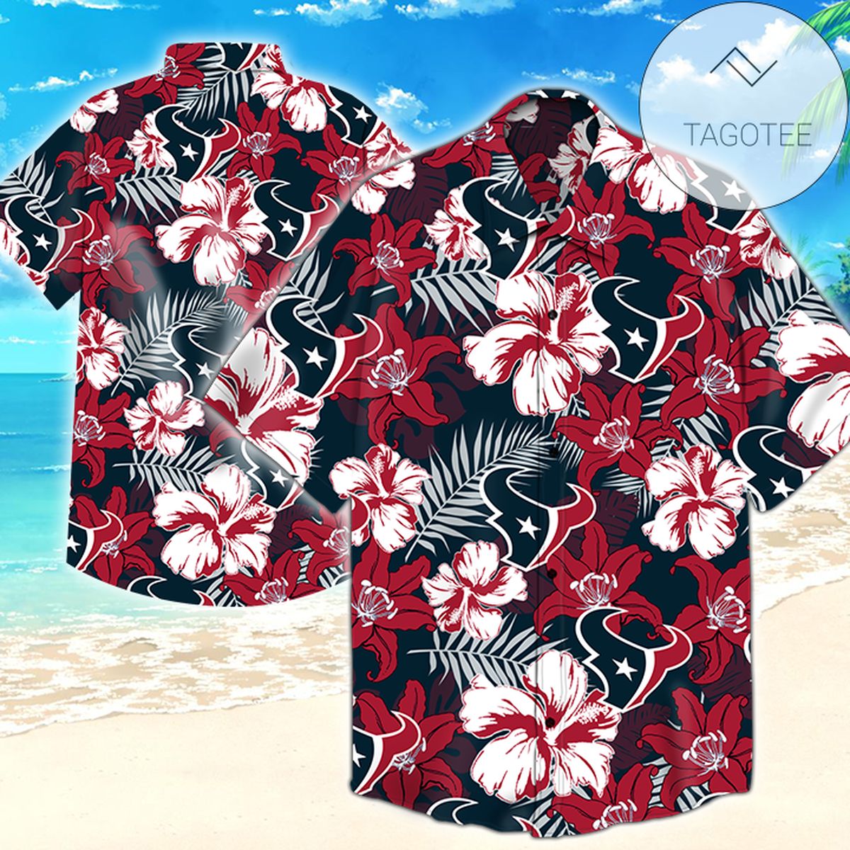 Houston Texans Nfl Tommy Bahama Hawaiian Shirt 3d