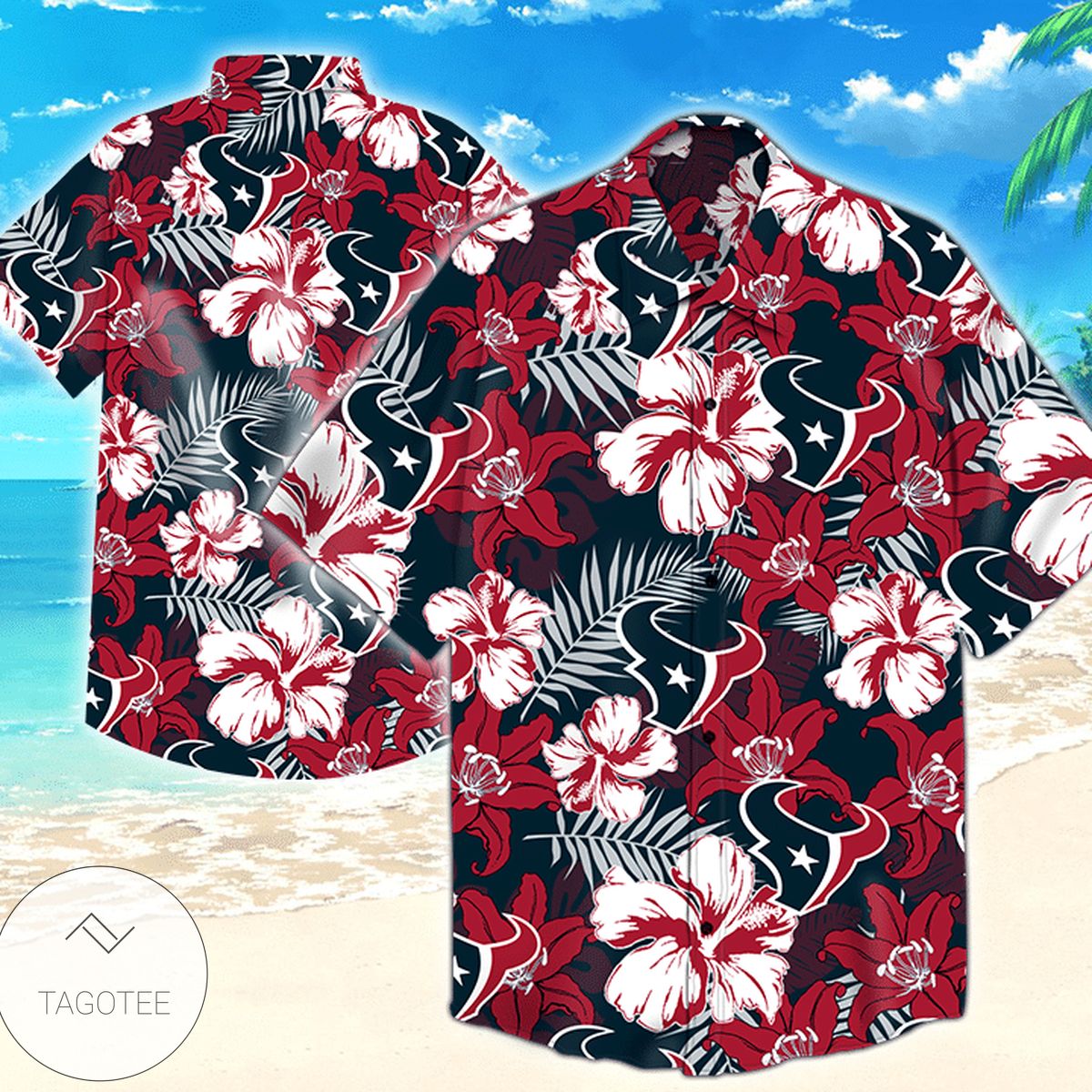 Houston Texans Nfl Hawaiian Shirts For Men