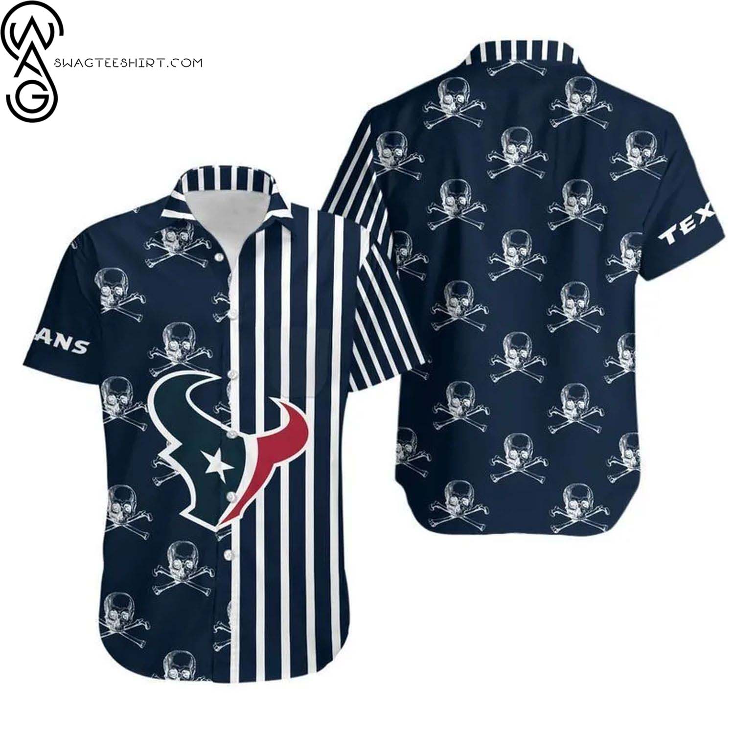 Houston Texans Sports Logo And Floral Summer Aloha Hawaiian Shirt