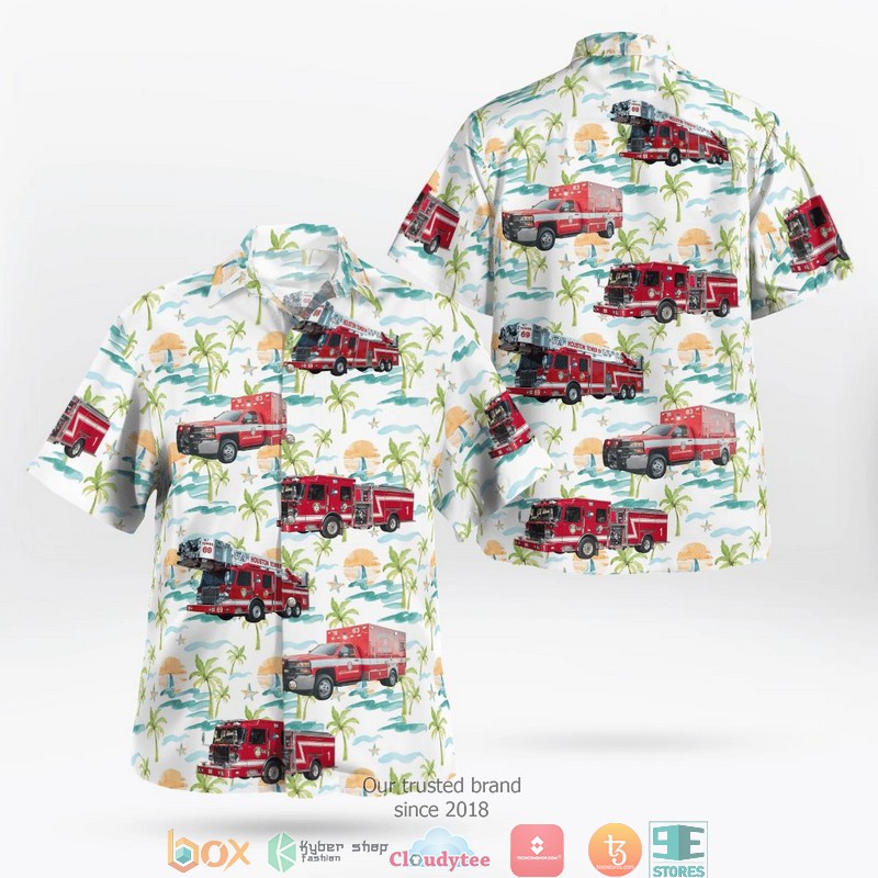 Houston Texas Champions Emergency Services District Harris County ESD No 29 Hawaiian Shirt