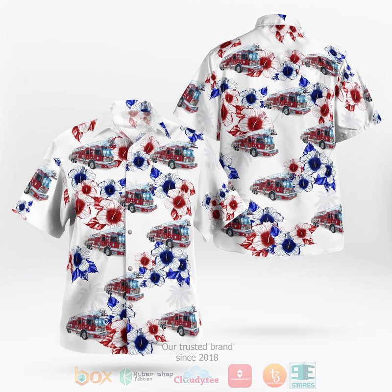 Houston Texas Houston Fire Department Station 22 Magnolia Park Hawaiian Shirt